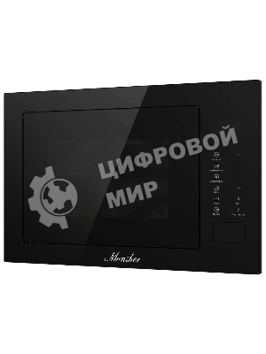 Встраиваемая микроволновая печь MONSHER, ВхШхГ 385х595х367, объем 25 л, мощность 850 Вт, 5 уровней мощности, гриль, 8 автоматических программ, размораживание, сенсорное управление, цвет черный