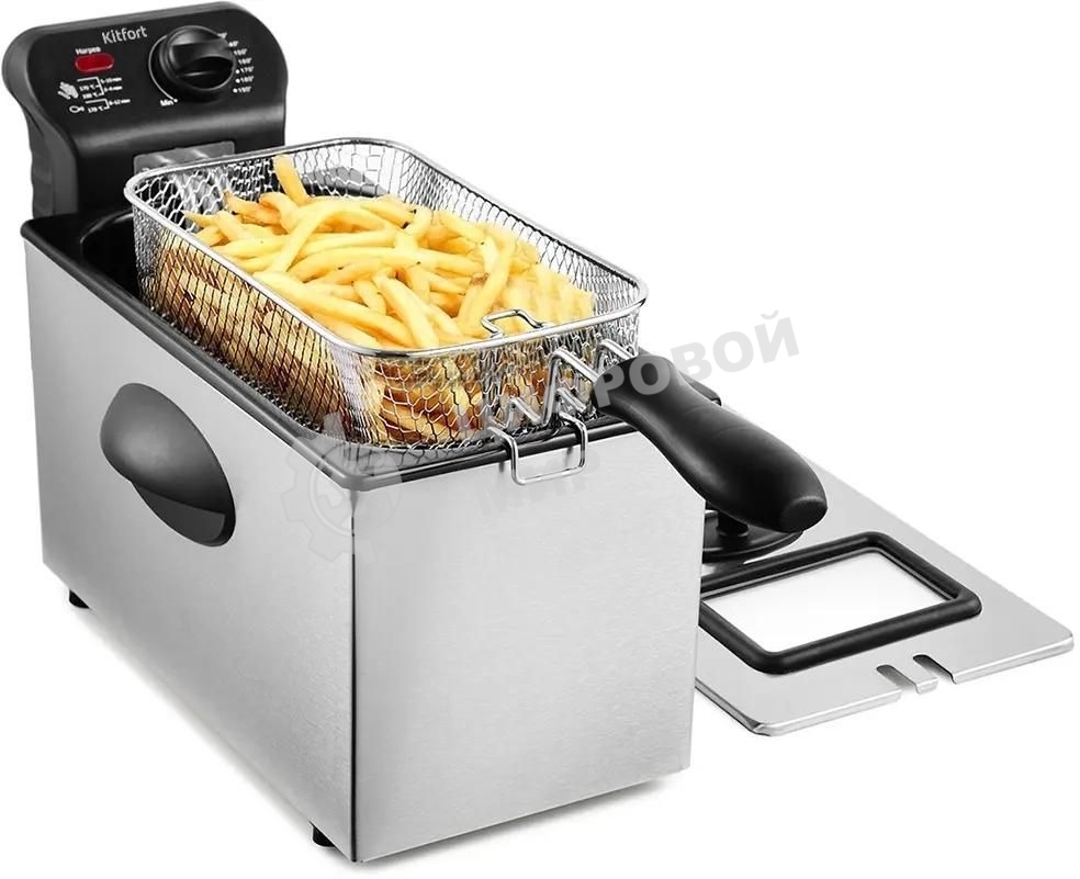 Фритюрница Kitfort КТ-2023 2180Вт черный/серебристый