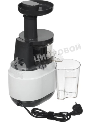 Соковыжималка Moulinex ZU150110 белый/черный, шнековая вертикальная, 150 Вт, 800 мл, электронное, реверс