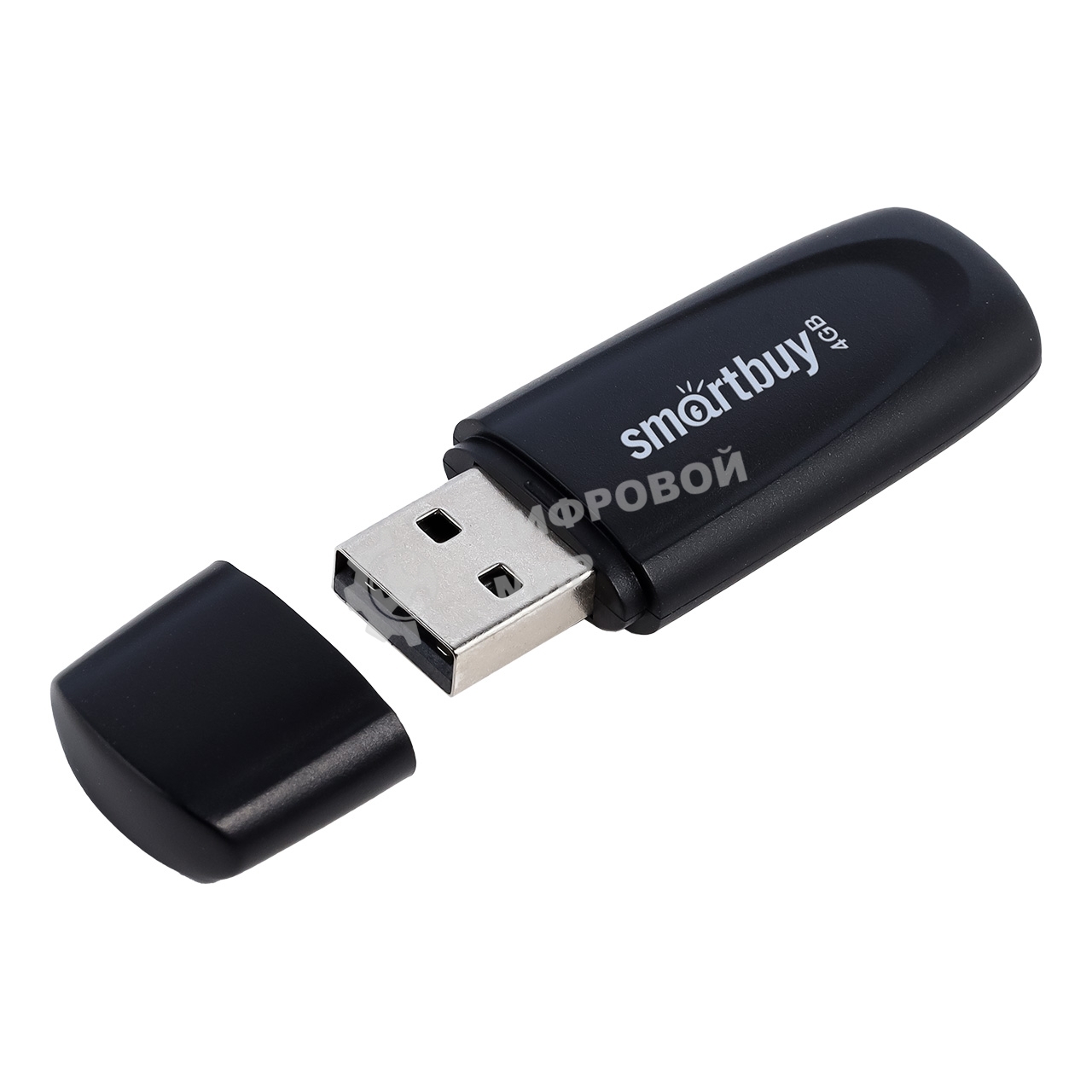Флешка USB Smartbuy Scout Black (SB004Gb2SCK), 4Gb, USB 2.0, R/W 10/7, черный