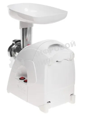 Мясорубка электрическая Аксион М41.04 белый, 1700 Вт, 2.0 кг/мин, реверс, защита от перегрузки, насадки - 4