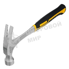 Молоток-гвоздодер Denzel 560 г, цельнометаллический, двухкомпонентная рукоятка