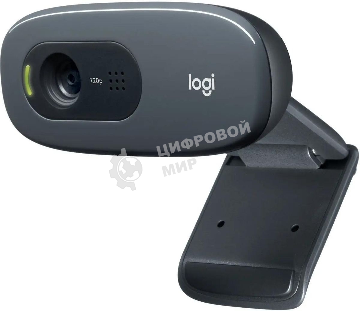 Веб-камера Logitech C270 HD 1280x720, 30 кадр/с, USB Type-A, микрофон (шумоподавление), автоосвещение, универсальное крепление