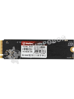 Накопитель SSD KingSpec NE-256, 256Gb, M.2 2280, PCIe 3.0 x4, NVMe, R/W 2000/1300