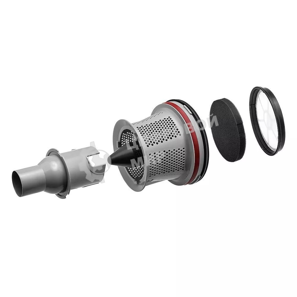 Пылесос Kitfort КТ-5152 серый/красный, 700 Вт, уборка сухая, пылесборник контейнер 1.6 л