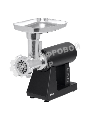 Мясорубка электрическая BBK MG3000 черный, 2500 Вт, 2.5 кг/мин, реверс, защита от перегрузки, металлический лоток, насадки - 7