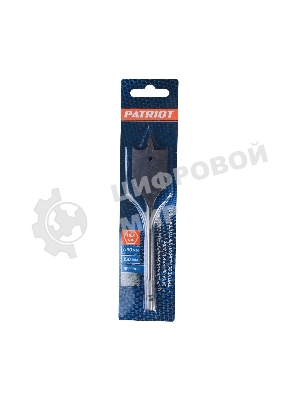 Сверло PATRIOT по дереву перовое 30 мм х 150 мм, 1 шт в блистере
