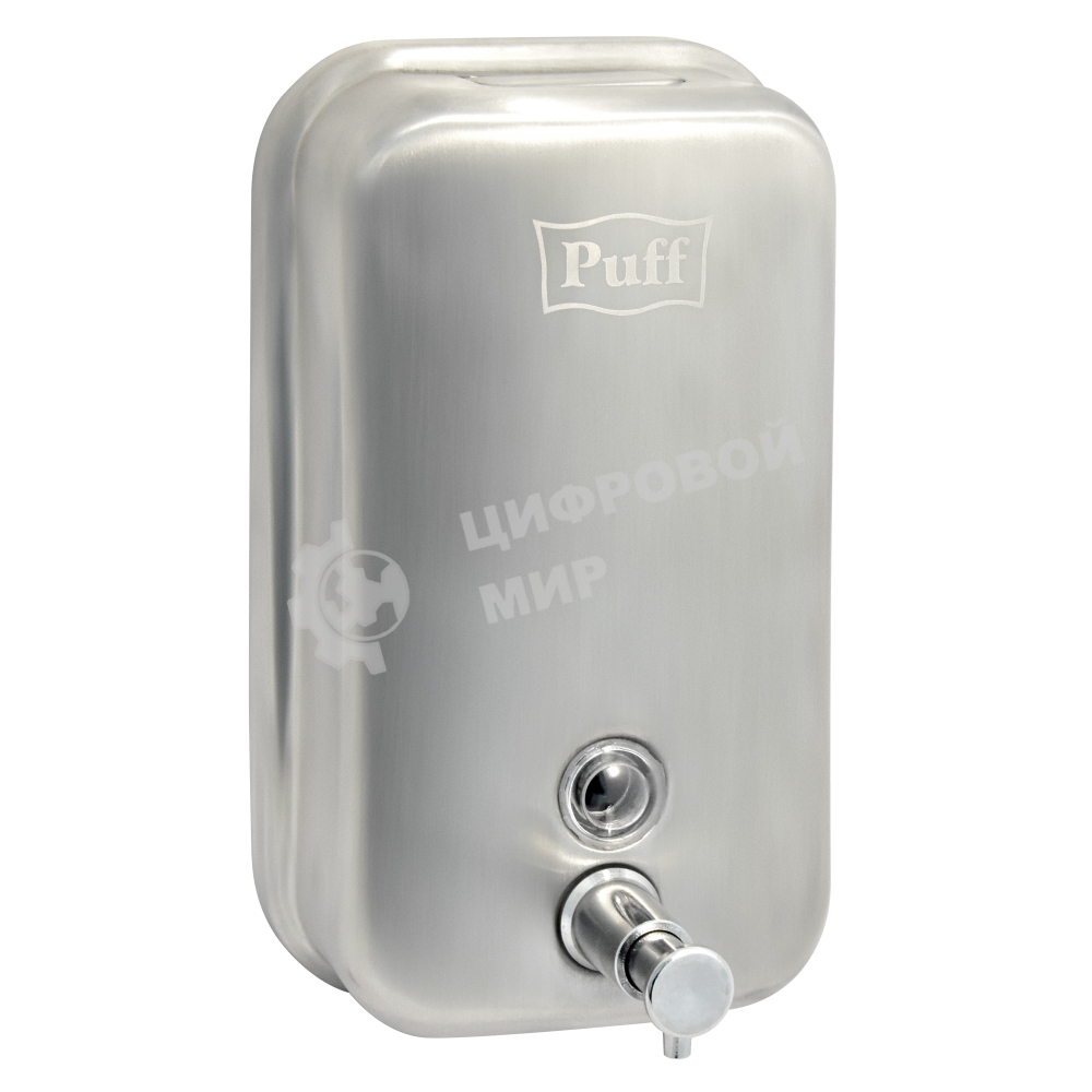 Дозатор для жидкого мыла из нерж. стали, матовый Puff-8615m, хром матовый, 1000 мл
