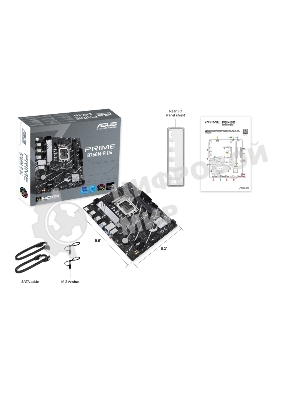 Материнская плата ASUS PRIME B760M-R D4, LGA 1700, Intel B760, 2xDDR4, 4xSATA, 2xM.2, 1xPCIe 4.0 x16, 1xPCIe x1, 1xHDMI, 1x 2.5Gb LAN, 4xUSB-A 2.0, 4xUSB-A 3.2 Gen 1, 3x3.5 мм, 7.1, mATX