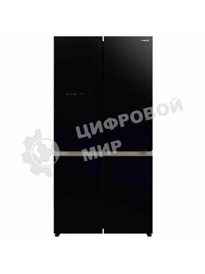 Холодильник Hitachi R-WB720PUC1 GCK черный трехкамерный 357/103л морозилка снизу, No Frost, Side by Side
