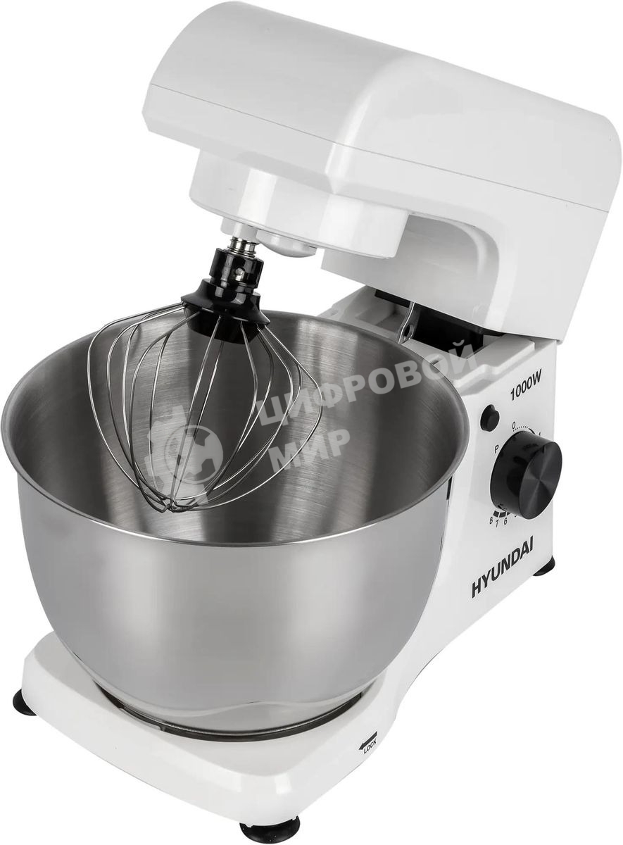 Миксер планетарный Hyundai HYM-S4451 1000 Вт, белый/черный
