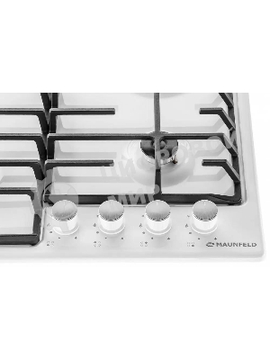 Газовая варочная панель Maunfeld EGHE.64.6CW/G, 4 конфорки, эмалированная сталь, белый