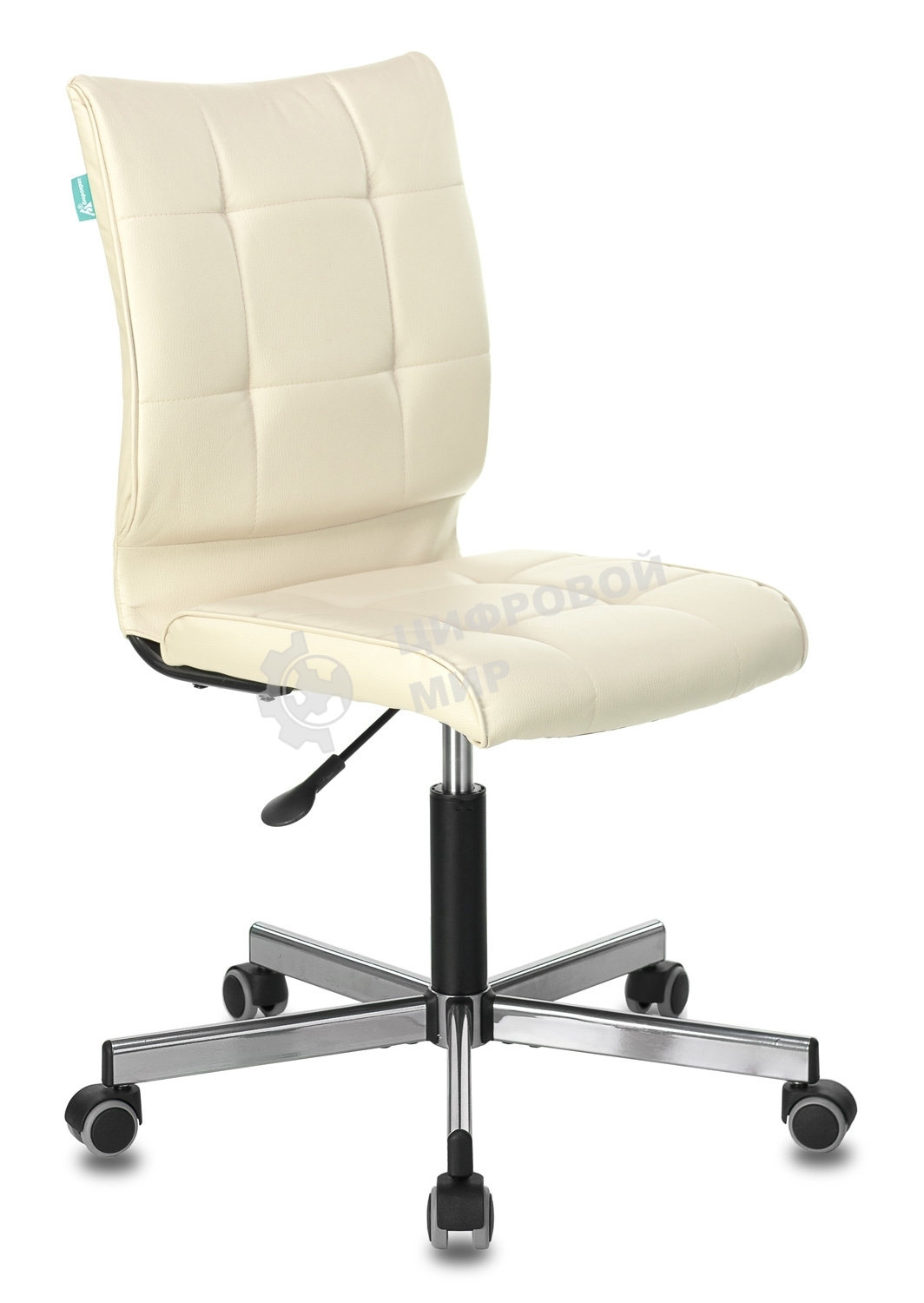Кресло Бюрократ CH-330M/BEIGE бежевый, экокожа, 120 кг, механизм качания, без подлокотников