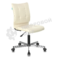 Кресло Бюрократ CH-330M/BEIGE бежевый, экокожа, 120 кг, механизм качания, без подлокотников