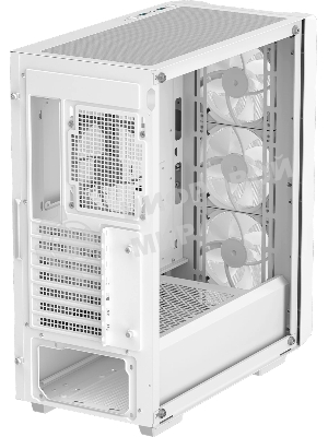 Компьютерный корпус Deepcool CC560 MESH V2 WH без БП, боковое окно (закаленное стекло), 3x120мм ARGb LED вентилятор спереди и 1x120мм ARGb LED вентилятор сзади, белый, ATX