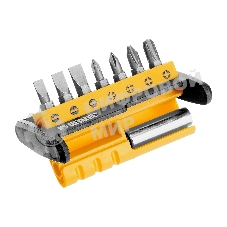 Набор бит с магнитным держателем Denzel S2, 8 шт.