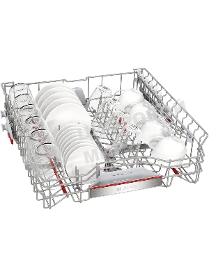 Встраиваемая посудомоечная машина Bosch SMD6ECX12E 60см., SilencePlus; Класс A-A-A; загрузка на 14 комплектов посуды, сенсорное управление, 8 программ, 59.8x55x81.5-87.5 см,сушка: с открыванием дверцы/с теплообменником, индикация на полу: проекция дисплея