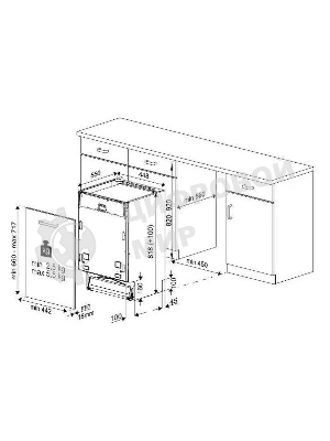 Встраиваемая посудомоечная машина Indesit DIS 1C59, белый, 44.8 см, 10 компл., 48 дБ, класс A