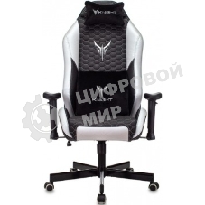 Кресло Knight Neon черный/серебряный, экокожа, 120 кг, механизм качания