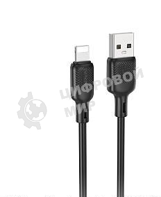 Кабель BOROFONE (6941991115530) BX113i 3m USB 2.4A для Lightning - 3м, черный