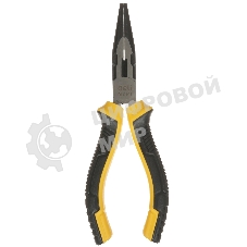 Удлиненные плоскогубцы Deli DL0101 160 мм, двухкомпонентная прорезиненная рукоять