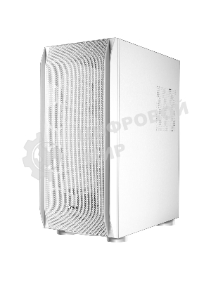 Компьютерный корпус Ginzzu GL 185 белый боковая дверца закаленное стекло на петлях на магнитах