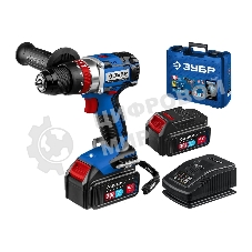 Дрель-шуруповерт Зубр DBS-201-42, 20 В, 4 Ач, 70 Нм, бесщеточный