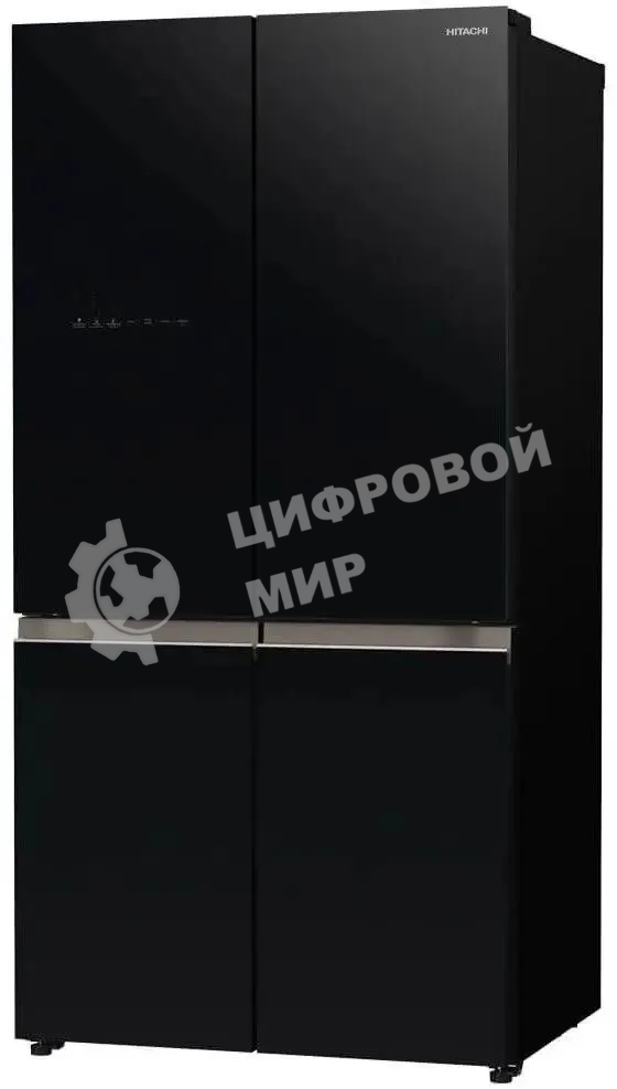 Холодильник Hitachi R-WB720PUC1 GCK черный трехкамерный 357/103л морозилка снизу, No Frost, Side by Side