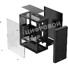 Компьютерный корпус Ocypus Gaммa C50 без БП черный (Gaммa-C50-BKG000XX-GL)