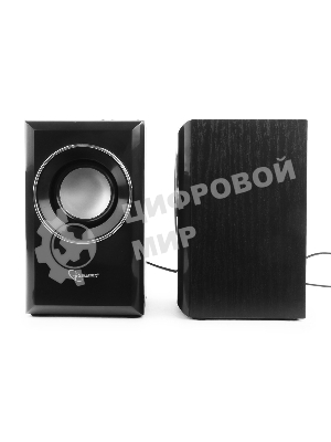 Акустическая система Gembird SPK-204, черный МДФ,2х3 Вт, регулятор громкости, USB