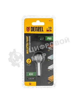 Шарошка абразивная Denzel шар, 19 мм, для дрели, хвостовик d6 мм, 63С