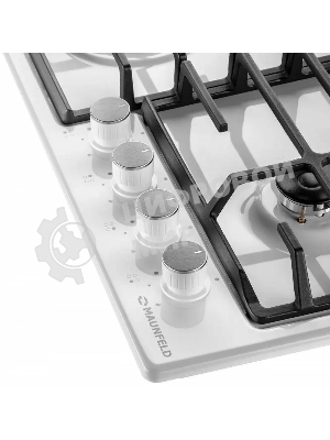Газовая варочная панель Maunfeld EGHE.64.6CW/G, 4 конфорки, эмалированная сталь, белый