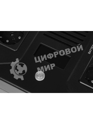 Источник бесперебойного питания SMARTWATT UPS SAFE PRO LCD 800 черный 800/480 ВА/Вт, напольный/настенный, линейно-интерактивный, LCD дисплей, Shuko CEE7/4 - 8 шт. (4 шт. с резервным питанием, 4 шт. - сетевой фильтр)