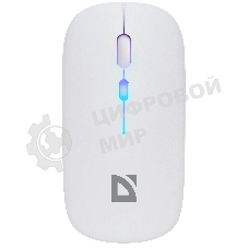 Мышь беспроводная Defender Coda MB-261 белый, 1600 dpi, радиоканал, Bluetooth, USB, кнопки - 4