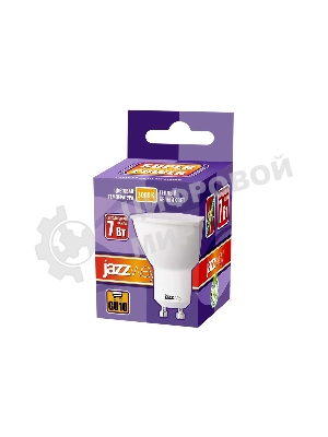 Лампа светодиодная JazzWay PLED-SP 7Вт 3000К теплый белый GU10 520лм 230В