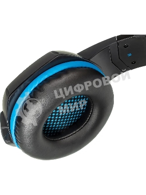 Гарнитура проводная SVEN AP-U980MV, черный-синий (USB, LED, 7.1, 2.2m)