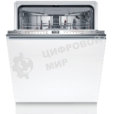 Встраиваемая посудомоечная машина Bosch SMD6ECX12E 60см., SilencePlus; Класс A-A-A; загрузка на 14 комплектов посуды, сенсорное управление, 8 программ, 59.8x55x81.5-87.5 см,сушка: с открыванием дверцы/с теплообменником, индикация на полу: проекция дисплея