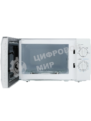 Микроволновая печь Midea MM720CKE белый, 20 л, 700 Вт, переключатели - поворотный механизм