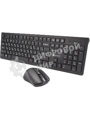 Комплект клавиатура+мышь Oklick 250M беспроводной, USB, 1000 DPI, чёрный