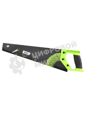 Ножовка по дереву Deli DL6840B 400мм, сталь 65Mn, шлифовка зубцов с 3-х сторон, рукоять из двухкомпонентного противоударного пластика