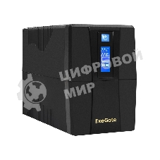 Источник бесперебойного питания ExeGate Power Smart ULB-850.LCD.AVR.EURO.RJ 850VA/480W, LCD, AVR, 2 евророзетки, черный