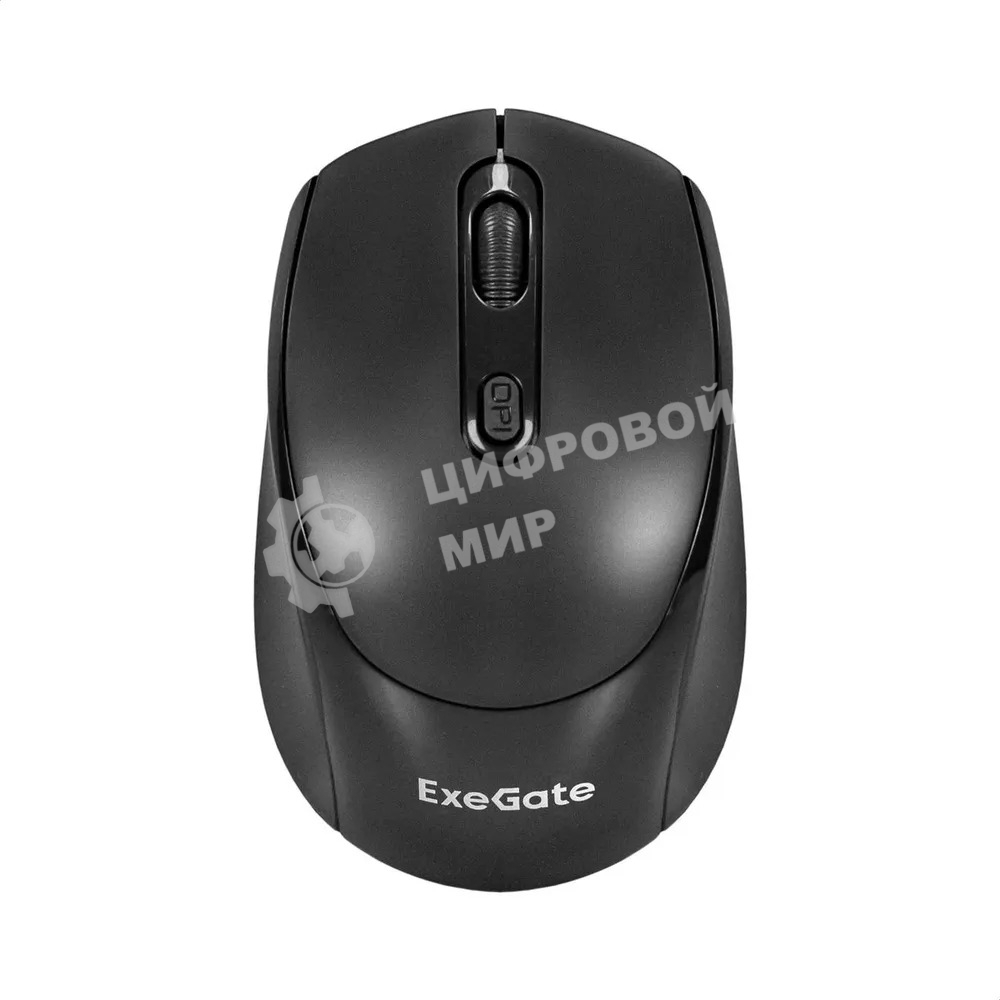 Мышь беспроводная ExeGate Professional Standard SR-9005 черный, 1200 dpi, радиоканал, USB, кнопки - 4