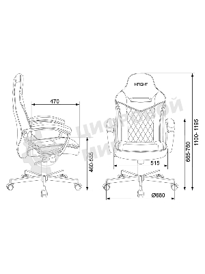 Кресло Бюрократ VIKING 6 KNIGHT BL FABRIC синий, ткань, 120 кг, механизм качания