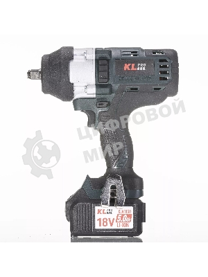 Профессиональный бесщеточный гайковерт аккумуляторный KLPRO KLSS18BHX-50 (18В, Li-ion-2шт, 5.0Ач, 800Нм, 2 скорости, подсветка,З/У,в кейсе)