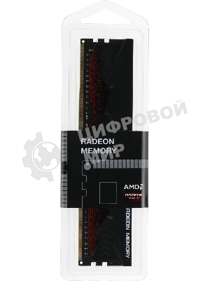 Оперативная память AMD Radeon R9, DDR4, 16GB (1x16GB), 3200MHz, CL16, DIMM, с радиатором, черный
