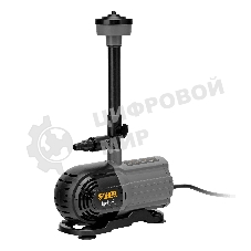 Насос фонтанный Denzel FNP31-24 31 Вт, подъем 2,4 м, 1500 л/ч, колокольчик/2 каскада/гейзер