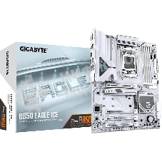 Материнская плата Gigabyte B850 EAGLE ICE, AM5, AMD B850, 4xDDR5, 4xSATA, 3xM.2, 1xPCIe 5.0 x16, 1xPCIe 4.0 x4, 2xPCIe 3.0 x1, 1xDP (v1.4), 1xHDMI (v2.1), 1x2.5Gb LAN, 2xUSB-A 10Gbps, 2xUSB-A 5Gbps, 6xUSB-A 2.0, 1xUSB-C 5Gbps, 3x3.5 мм, 7.1, ATX