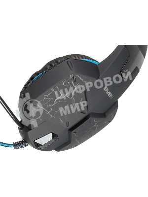 Гарнитура проводная SVEN AP-U980MV, черный-синий (USB, LED, 7.1, 2.2m)