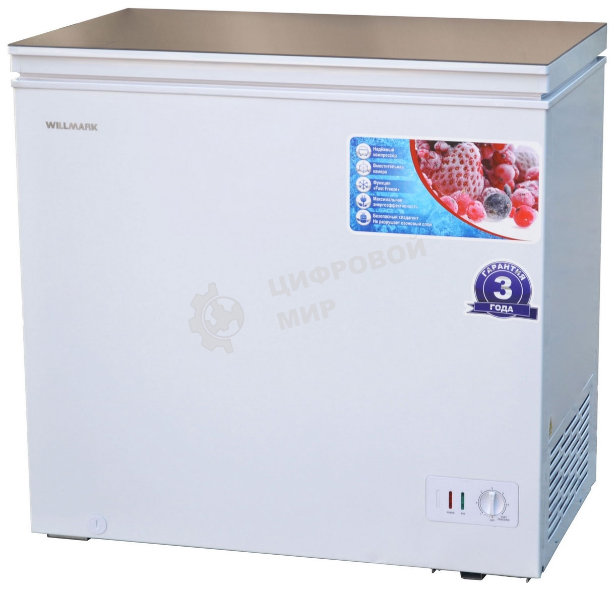 Морозильный ларь Willmark CF-380G белый, 365л