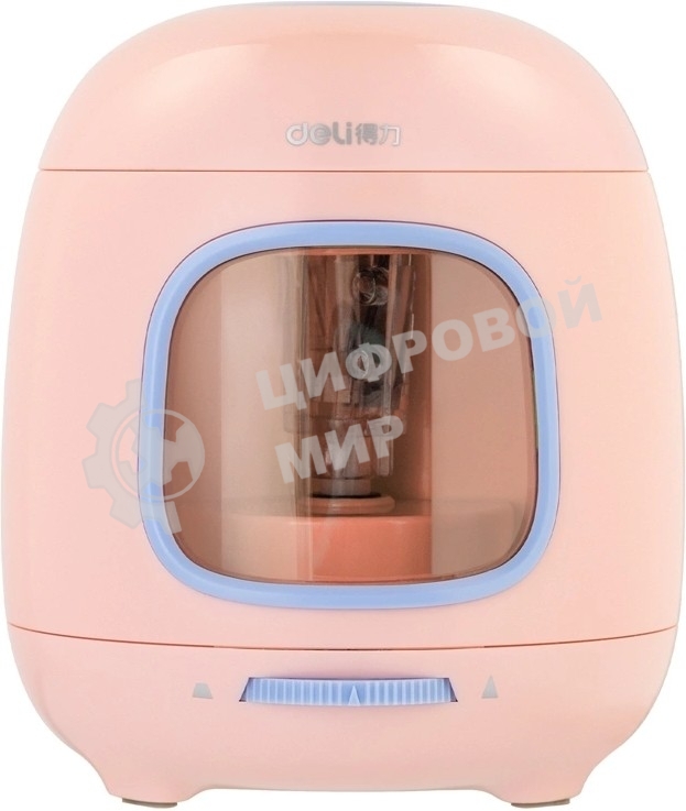 Точилка для карандашей электрическая Deli VA13 VA13ROSE, 1 отверстие, пластик, розовый (от 2-х батареек АА или USB)